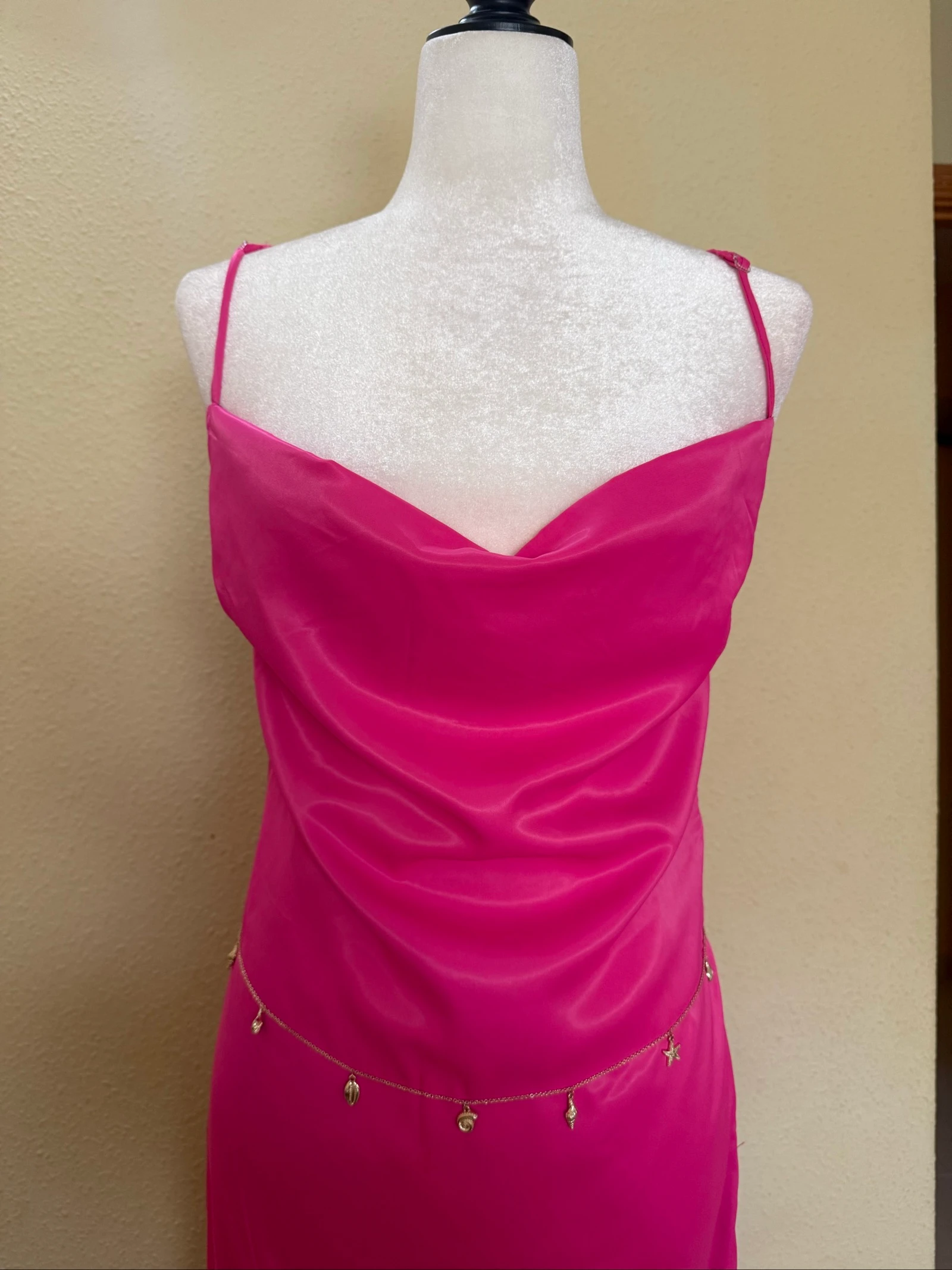 Lang fuchsia jurk – photo 3